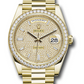 Rolex Yellow Gold Day-Date 40 MM - President Bracelet - Diamond Bezel - Diamond-Paved Dial - 228348rbr dpbdp