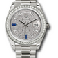 Rolex Presidential White Gold Day-Date 40MM - President Bracelet - Diamond Bezel - Diamond Paved Baguette Diamond Dial - 228349RBR dp7d2sp