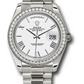 Rolex Presidential White Gold Day-Date 40MM - President Bracelet - Diamond Bezel - White Bevelled Roman Dial - 228349RBR wrp