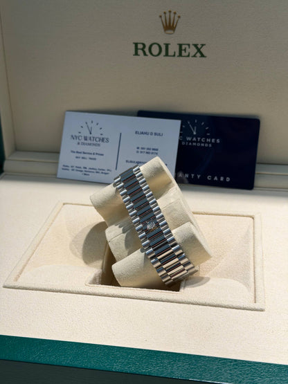 Rolex Presidential Platinum Day-Date 40MM - President Bracelet Watch - Ice Blue Baguette Diamond Dial - 228396TBR-0002
