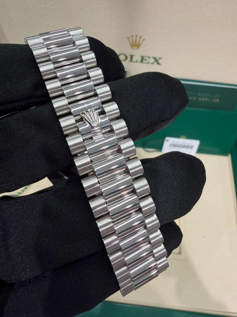 Rolex Presidential Platinum Day-Date 40MM - President Bracelet Watch - Ice Blue Baguette Diamond Dial - 228396TBR-0002