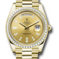 Rolex Presidential Yellow Gold Day-Date 40MM - President Bracelet - Diamond Bezel - Champagne Baguette Diamond Dial - 228398TBR chbdp