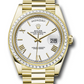 Rolex Presidential Yellow Gold Day-Date 40MM - President Bracelet - Diamond Bezel - White Bevelled Roman Dial - 228398TBR wrp