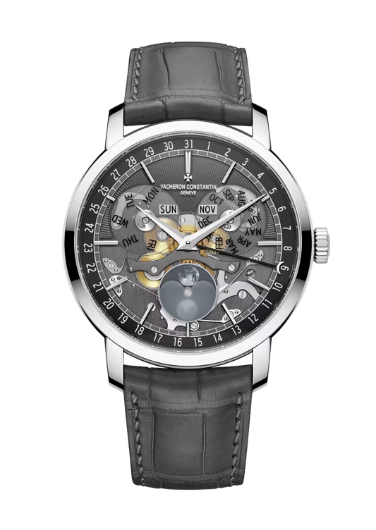 Vacheron Constantin Traditionnelle White Gold 41 MM - Black Leather Strap - Skeleton Dial - 4020T/000G-B655