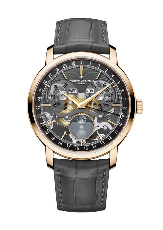 Vacheron Constantin Traditionnelle Rose Gold 41 MM - Black Leather Strap - Skeleton Dial - 4020T/000R-B654