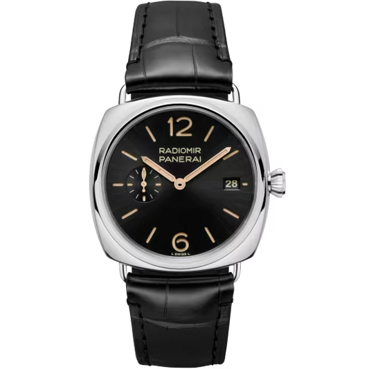 Panerai Radiomir Stainless Steel 40 MM - Black Alligator Strap - Black Dial - PAM01294