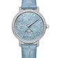 Vacheron Constantin Traditionnelle White Gold 36.5 MM - Light Blue Leather Strap - Diamond Bezel - Light Blue Dial - 4305T/000G-B948