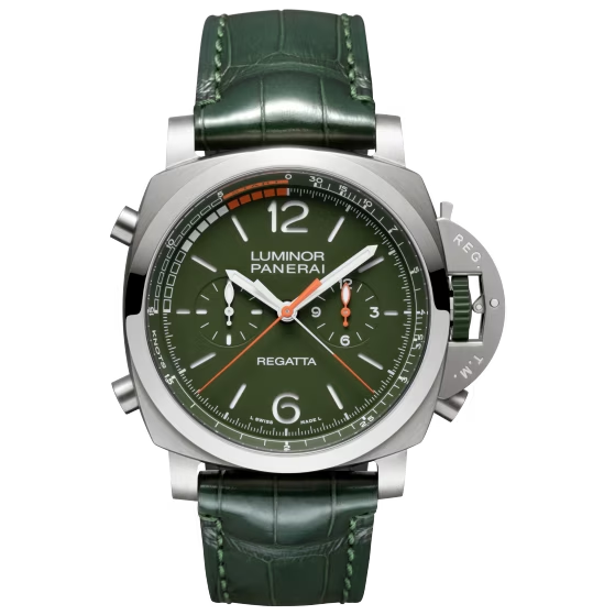 Panerai Luminor Titanium 47 MM - Alligator semi-mat Military Green Strap - Military Green Dial - PAM01299