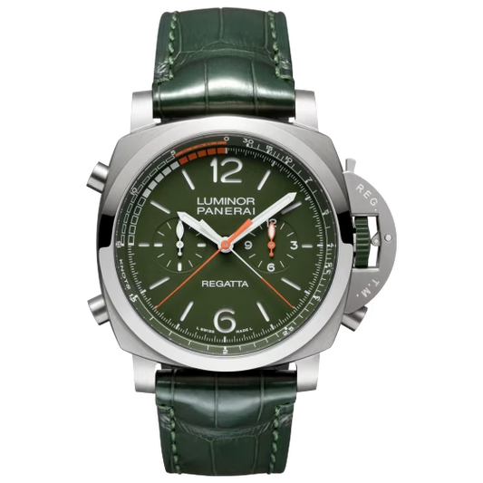 Panerai Luminor Titanium 47 MM - Alligator semi-mat Military Green Strap - Military Green Dial - PAM01299