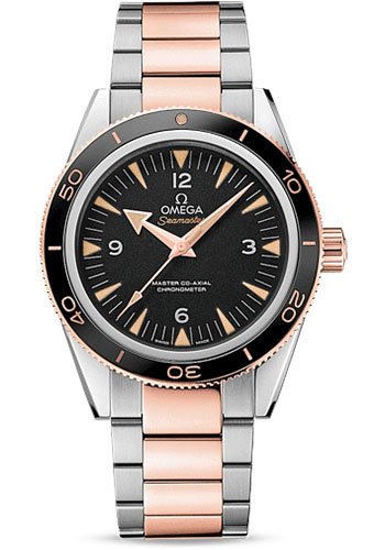 Omega Seamaster Stainless Steel and Rose Gold 41 MM - Stainless Steel and Rose Gold Bracelet - Black Dial - 234.30.41.21.01.001 nyc watcher nyc watches