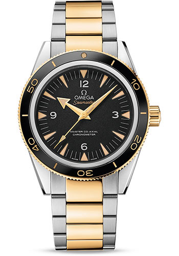 Omega Seamaster Stainless Steel and Yellow Gold 41 MM - Stainless Steel and Yellow Gold Bracelet - Black Dial - 233.20.41.21.01.002 nyc watcher nyc watches