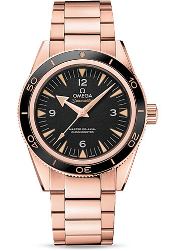 Omega Seamaster Rose Gold 41 MM - Rose Gold Bracelet - Black Dial - 233.60.41.21.01.001 nyc watcher nyc watches