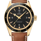 Omega Seamaster Yellow Gold 41 MM - Brown Leather Strap - Black Dial - 233.62.41.21.01.001 nyc watcher nyc watches