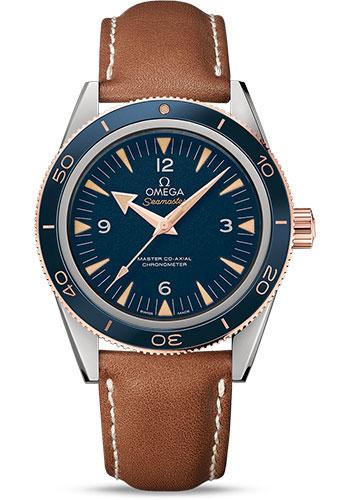 Omega Seamaster Titanium 41 MM - Brown Leather Strap - Blue Dial - 233.62.41.21.03.001  nyc watcher nyc watches