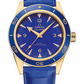 Omega Seamaster Yellow Gold 41 MM - Blue Leather Strap - Blue Dial - 234.63.41.21.99.002 nyc watcher nyc watches