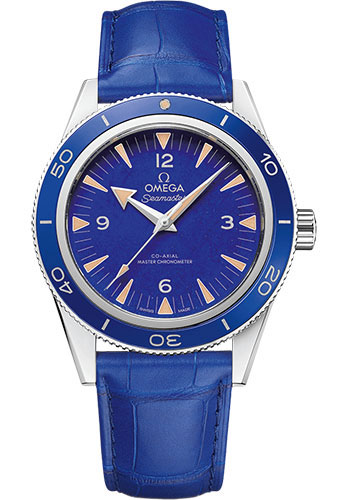 Omega Seamaster Platinum 41 MM - Blue Leather Strap - Blue Dial - 234.93.41.21.99.002 nyc watcher nyc watches