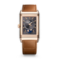 JLC - Reverso Tribute Duoface Calendar - 49.4 MM x 29.9 MM - Pink Gold - Silvered-Gray/Dark Gray Dial - Brown/Black Leather Strap - Q3912532