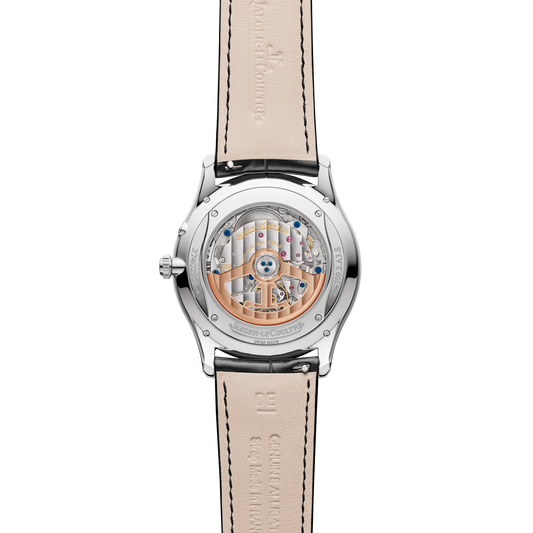 JLC - Master Ultra Thin Power Reserve - 39 MM - Stainless Steel - Silvered-Gray Dial - Black Leather Strap - Q1378421
