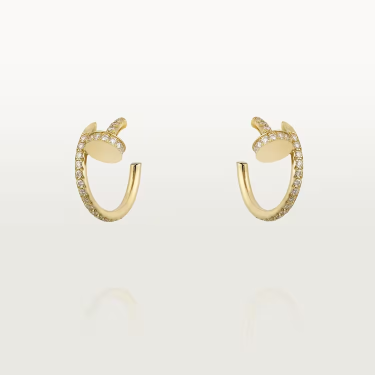 Cartier Just Un Clou Earrings - Yellow Gold - Diamonds - B8301430