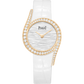 Piaget Limelight Gala - Rose Gold 26 MM - White Leather Strap - Diamond Bezel - Silver Dial - G0A46151