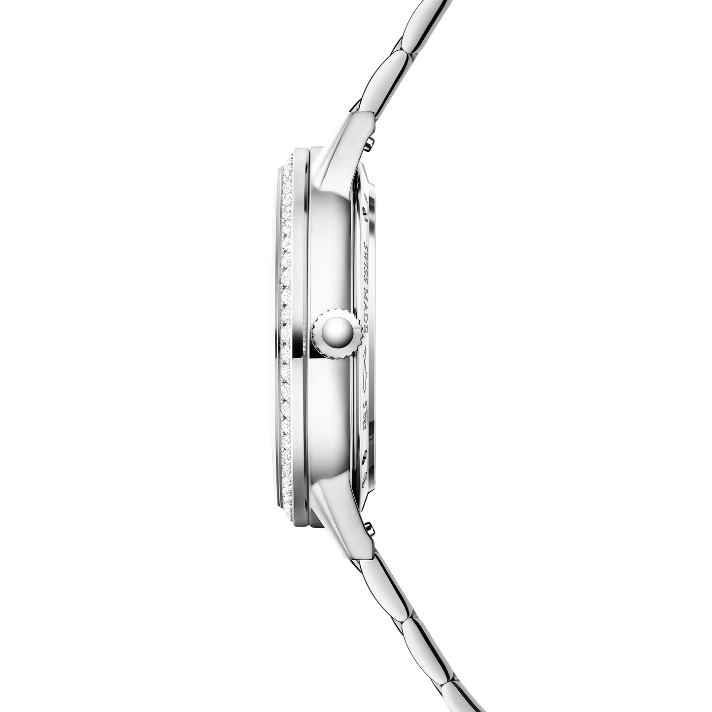 JLC - Rendez-Vous Classic Moon - 34 MM - Stainless Steel - Silvered-Gray Guilloché Diamond Dial - Diamond-Set Bezel - Stainless Steel Strap - Q3578131