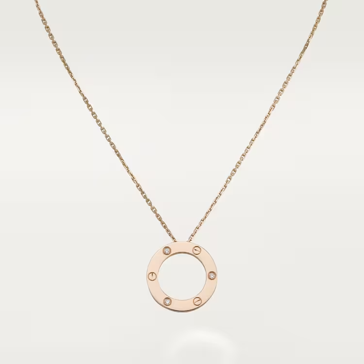 Cartier Love Necklace Diamonds - Rose Gold - B7014700