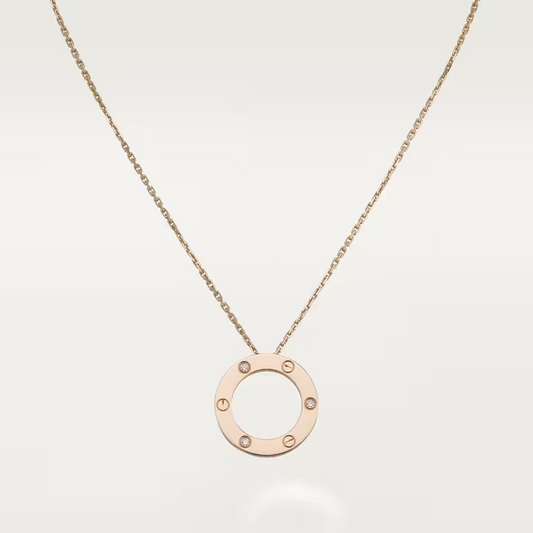 Cartier Love Necklace Diamonds - Rose Gold - B7014700