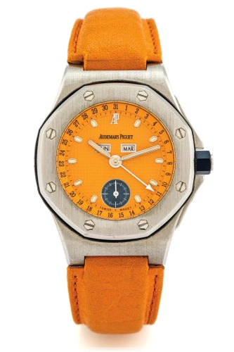 Audemars Piguet - Royal Oak Offshore - Triple Calendar - 38 MM - Steel - Orange Dial - 25808ST.O.0009/02