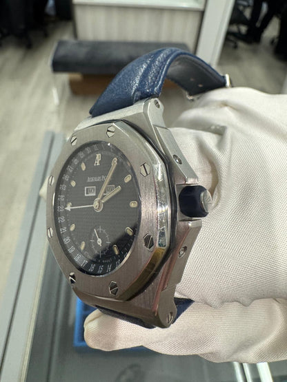 Audemars Piguet - Royal Oak Offshore - Triple Calendar - 38 MM - Steel - Dark Blue Dial - 25808ST.0.0009/01