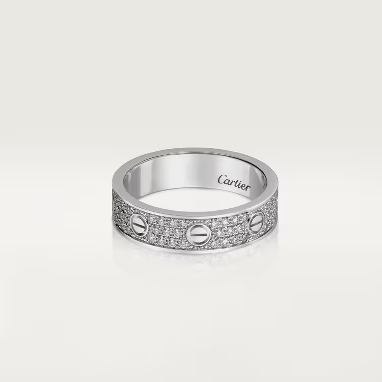 Cartier Love Ring - White Gold - Diamonds - B4083400