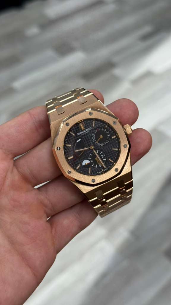 Audemars Piguet - Royal Oak - Dual Time - 39 MM - Rose Gold - Black Dial - 26120OR.OO.D002CR.01