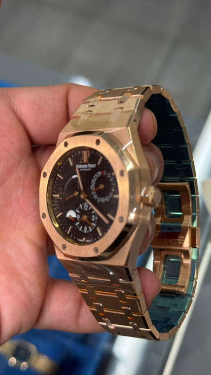 Audemars Piguet - Royal Oak - Dual Time - 39 MM - Rose Gold - Black Dial - 26120OR.OO.D002CR.01