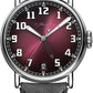 H. Moser & Cie Heritage Dual Time - 42 MM - Stainless Steel - Burgundy Fumé Dial - Kudu Leather Strap - 8809-1200