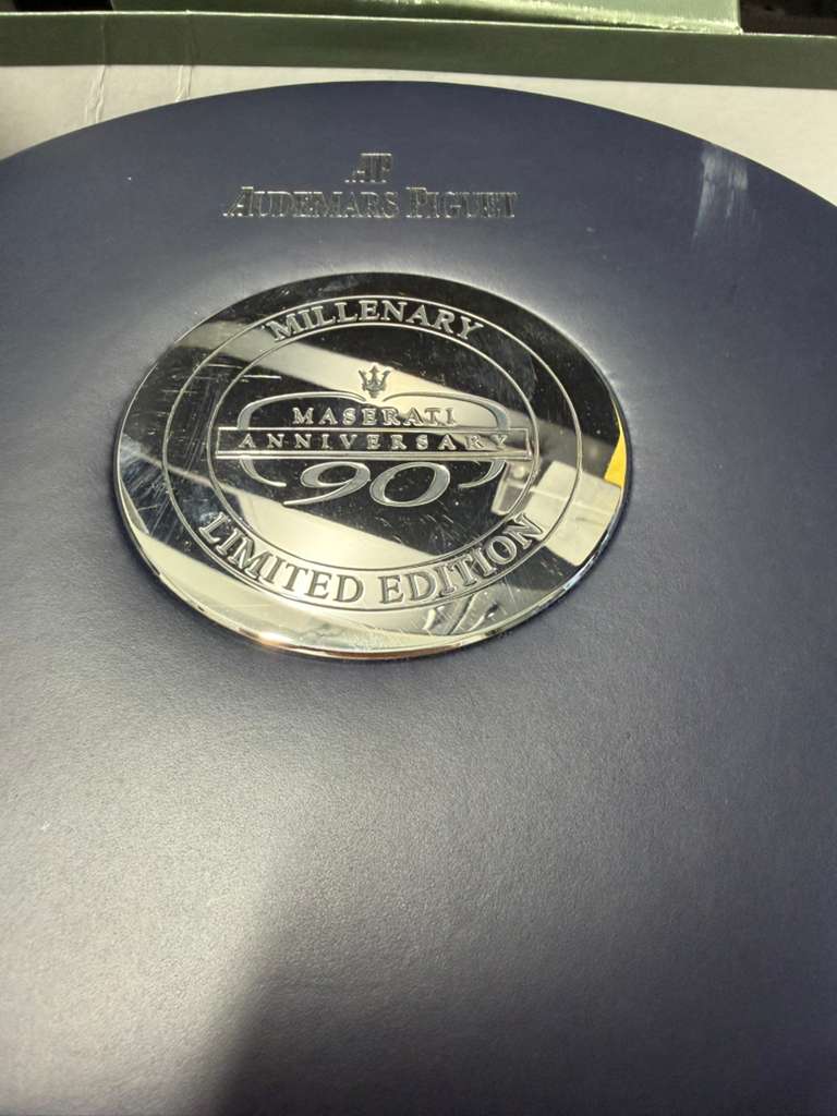 Audemars Piguet - Millenary - Maserati Limited Edition - 45 MM - Steel - Silver Dial - Leather Strap - 26150ST.OO.D084CU.01