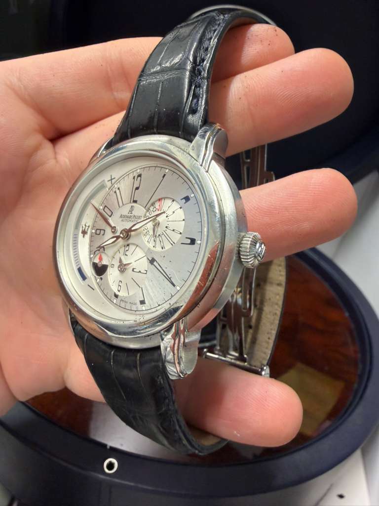 Audemars Piguet - Millenary - Maserati Limited Edition - 45 MM - Steel - Silver Dial - Leather Strap - 26150ST.OO.D084CU.01