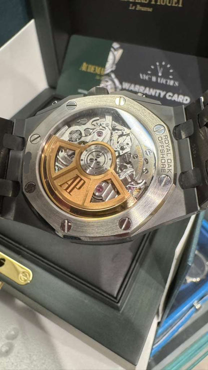 Audemars Piguet Royal Oak Offshore Selfwinding Chronograph Black Ceramic 42 MM - Black Rubber Bracelet - Black Dial - 26238CE.OO.1300CE.01
