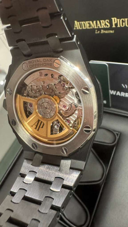 Audemars Piguet Royal Oak Offshore Selfwinding Chronograph Black Ceramic 42 MM - Black Rubber Bracelet - Black Dial - 26238CE.OO.1300CE.01