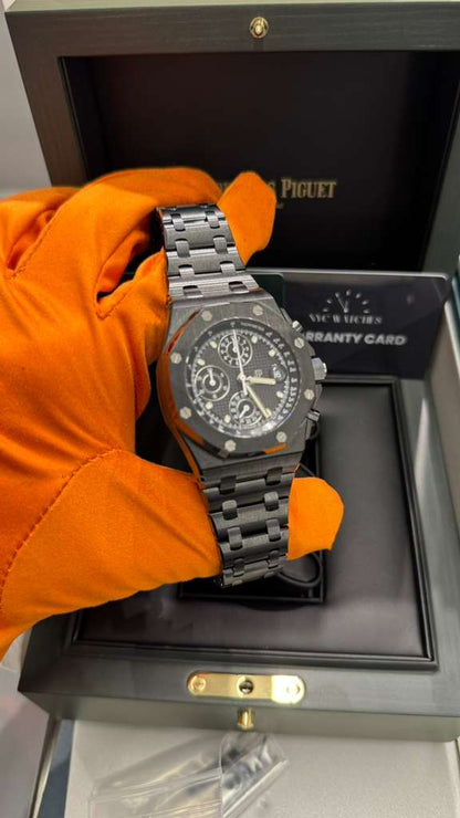 Audemars Piguet Royal Oak Offshore Selfwinding Chronograph Black Ceramic 42 MM - Black Rubber Bracelet - Black Dial - 26238CE.OO.1300CE.01