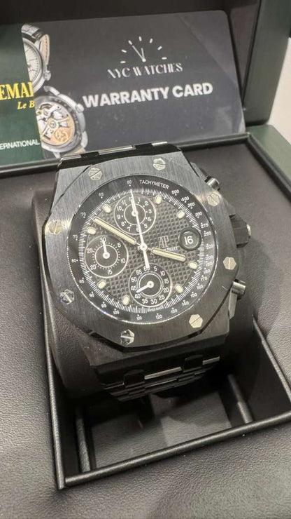 Audemars Piguet Royal Oak Offshore Selfwinding Chronograph Black Ceramic 42 MM - Black Rubber Bracelet - Black Dial - 26238CE.OO.1300CE.01