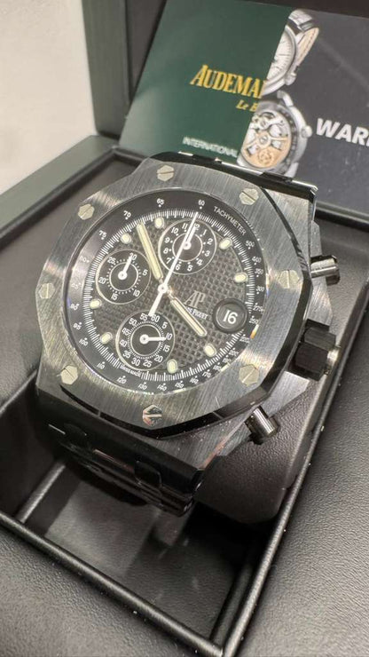 Audemars Piguet Royal Oak Offshore Selfwinding Chronograph Black Ceramic 42 MM - Black Rubber Bracelet - Black Dial - 26238CE.OO.1300CE.01