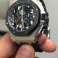 Audemars Piguet Royal Oak Offshore Tourbillon Chronograph Platinum 44 MM - Blue Rubber Strap - Skeleton Blue Dial - 26388PO.OO.D027CA.01