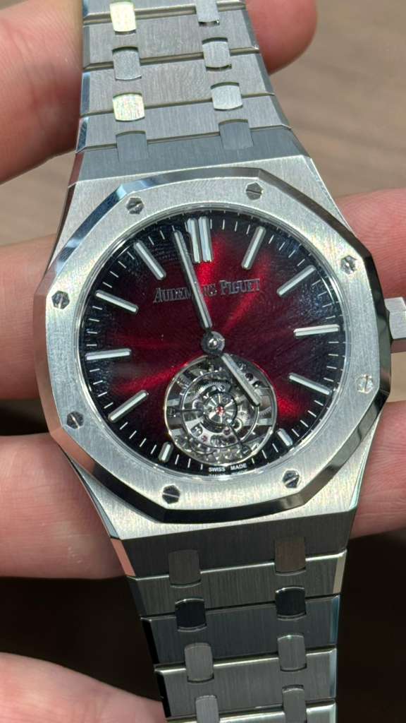 Audemars Piguet - Royal Oak Flying Tourbillon - 41 MM - Steel - Burgundy Dial - 26730ST.OO.1320ST.05