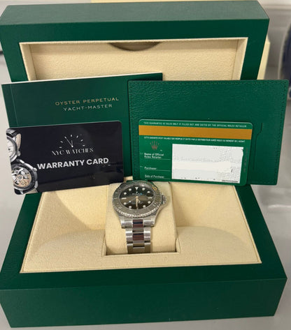 Rolex Steel and Platinum Yacht-Master  Watch - 37 MM - Oyster Bracelet - Dark Rhodium Dial  - 268622-0002