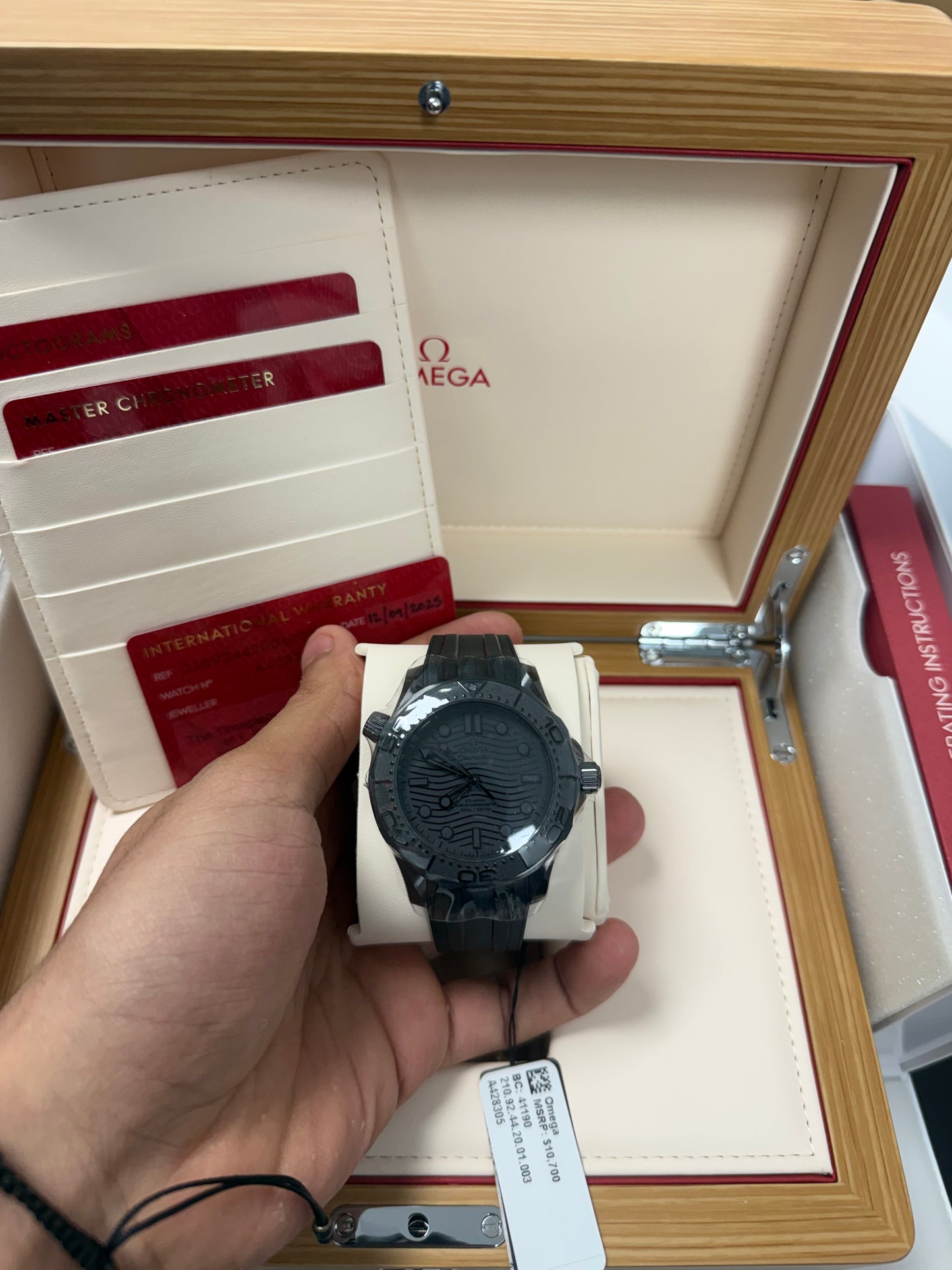 Omega Seamaster Black Ceramic 43.5 MM - Black Rubber Strap - Black Dial - 210.92.44.20.01.003
