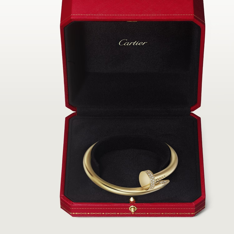 Cartier Just Un Clou Bracelet - Yellow Gold Medium Model - Diamonds - N6721517