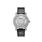 Chopard Happy Sport White Gold 36 MM - Black Leather Strap - Diamond Bezel -  Silver Diamond Dial - 274891-1008