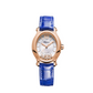 Chopard Happy Sport Rose Gold 29 x 31 MM - Blue Alligator Strap - White Diamond Dial - 275362-5001