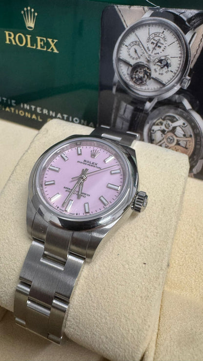 Rolex Oyster Perpetual - Stainless Steel - 28 MM - Oyster Bracelet - Candy Pink Dial - 276200-0009