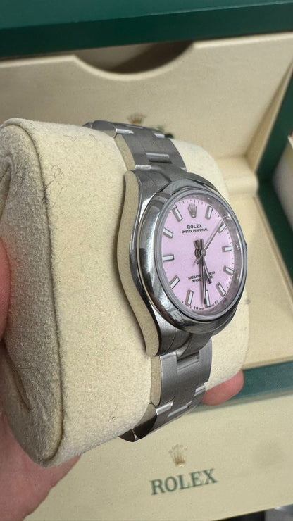 Rolex Oyster Perpetual - Stainless Steel - 28 MM - Oyster Bracelet - Candy Pink Dial - 276200-0009