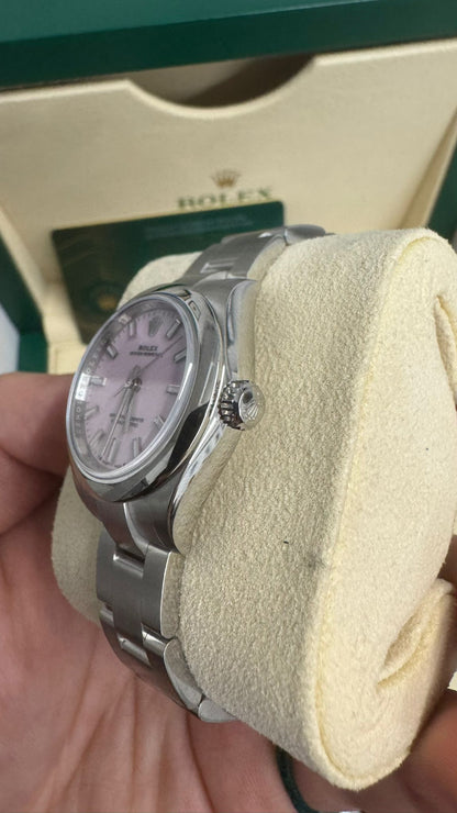 Rolex Oyster Perpetual - Stainless Steel - 28 MM - Oyster Bracelet - Candy Pink Dial - 276200-0009